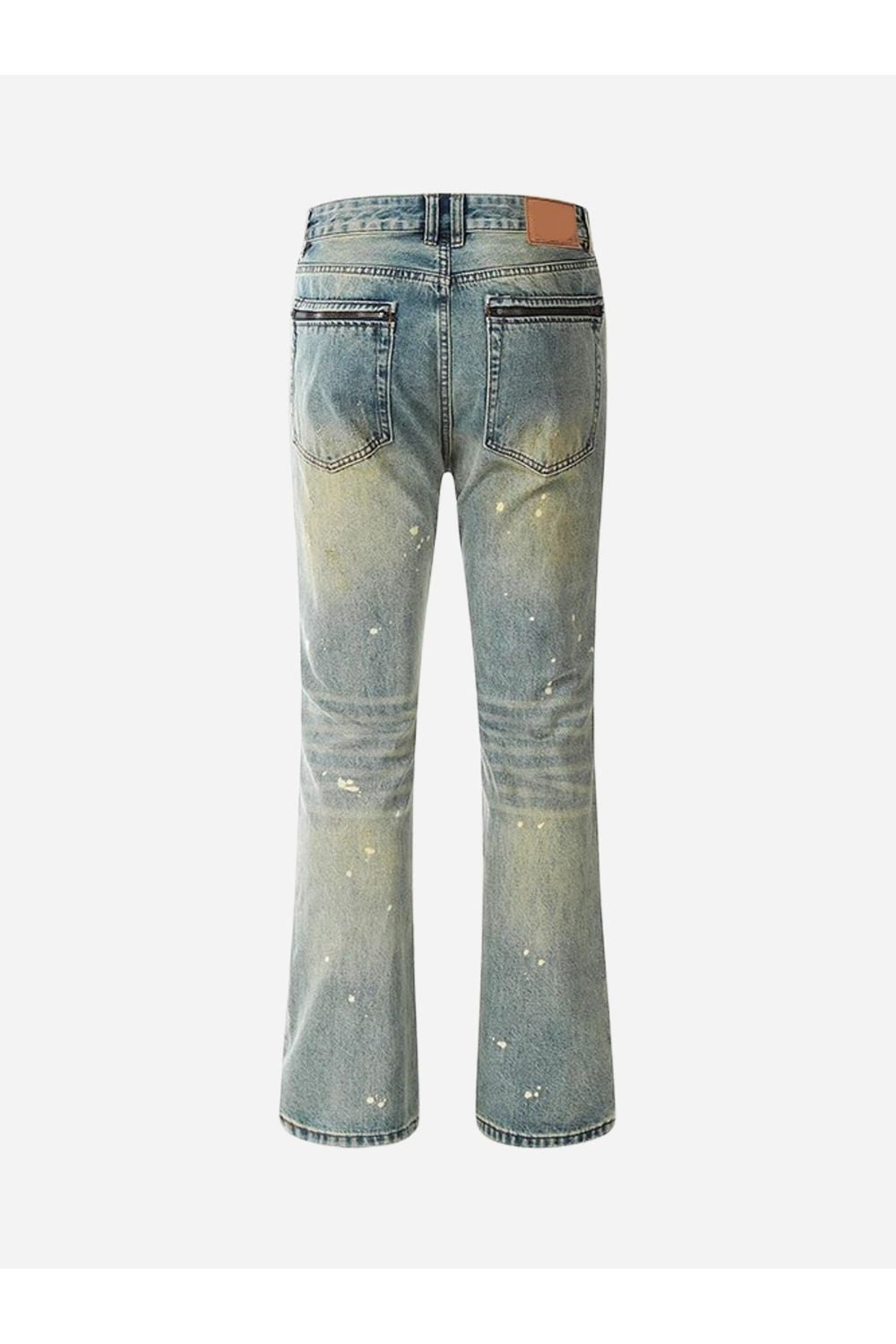 Jeans With Ripped Paint Design