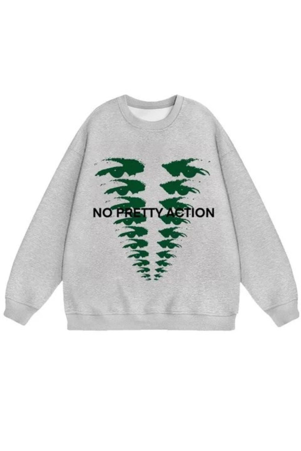 Sweatshirt 'No Pretty Action'