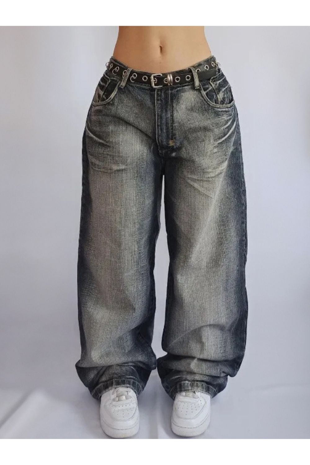 Washed Stonegrey Baggy Jeans