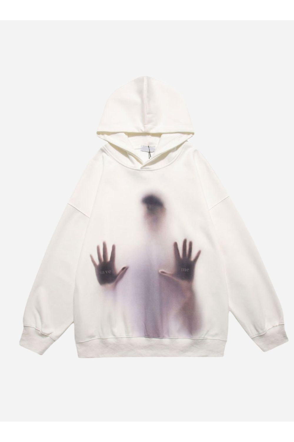 Hoodie With Blurry Guy Print