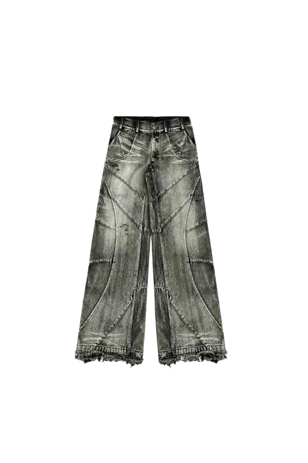 'Rogue Stitch' Wide-Leg Jeans