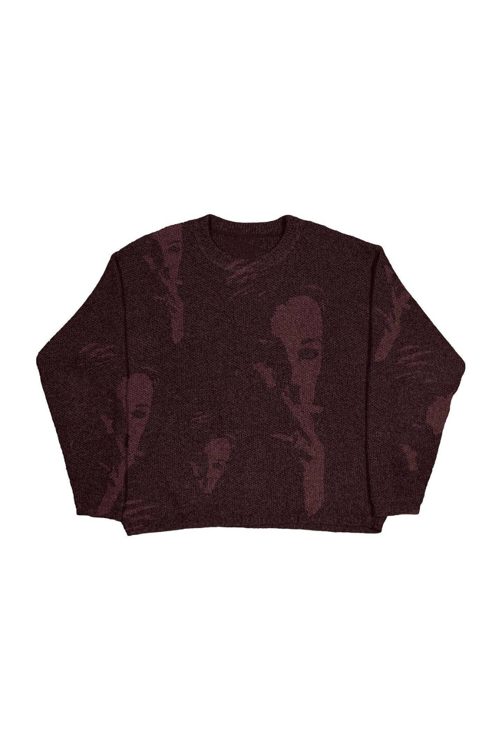 'Ethereal Faces' Knit Sweater