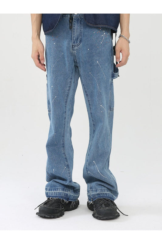 Jeans Flared With Paint