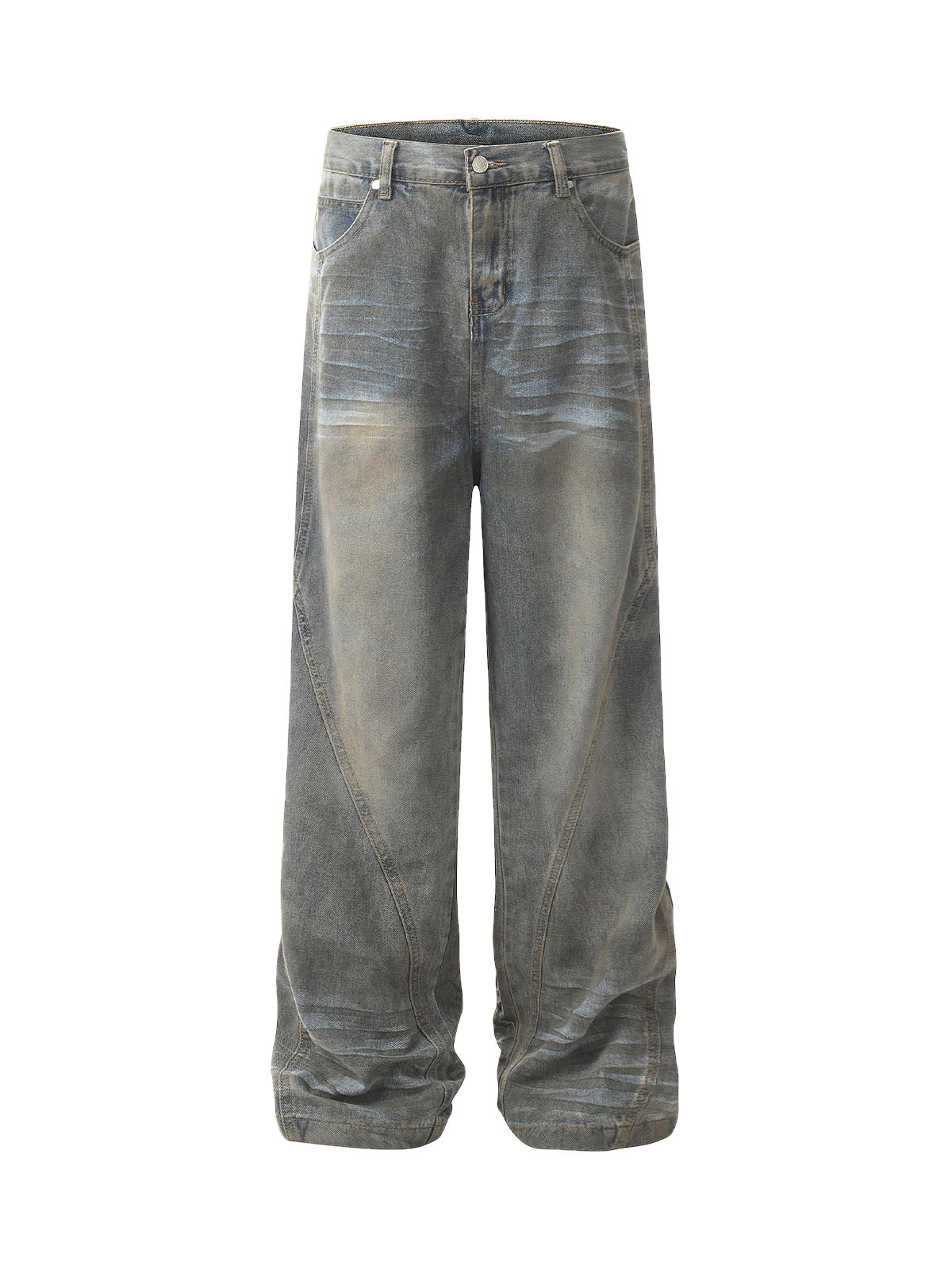 'District' High Street Distressed Jeans