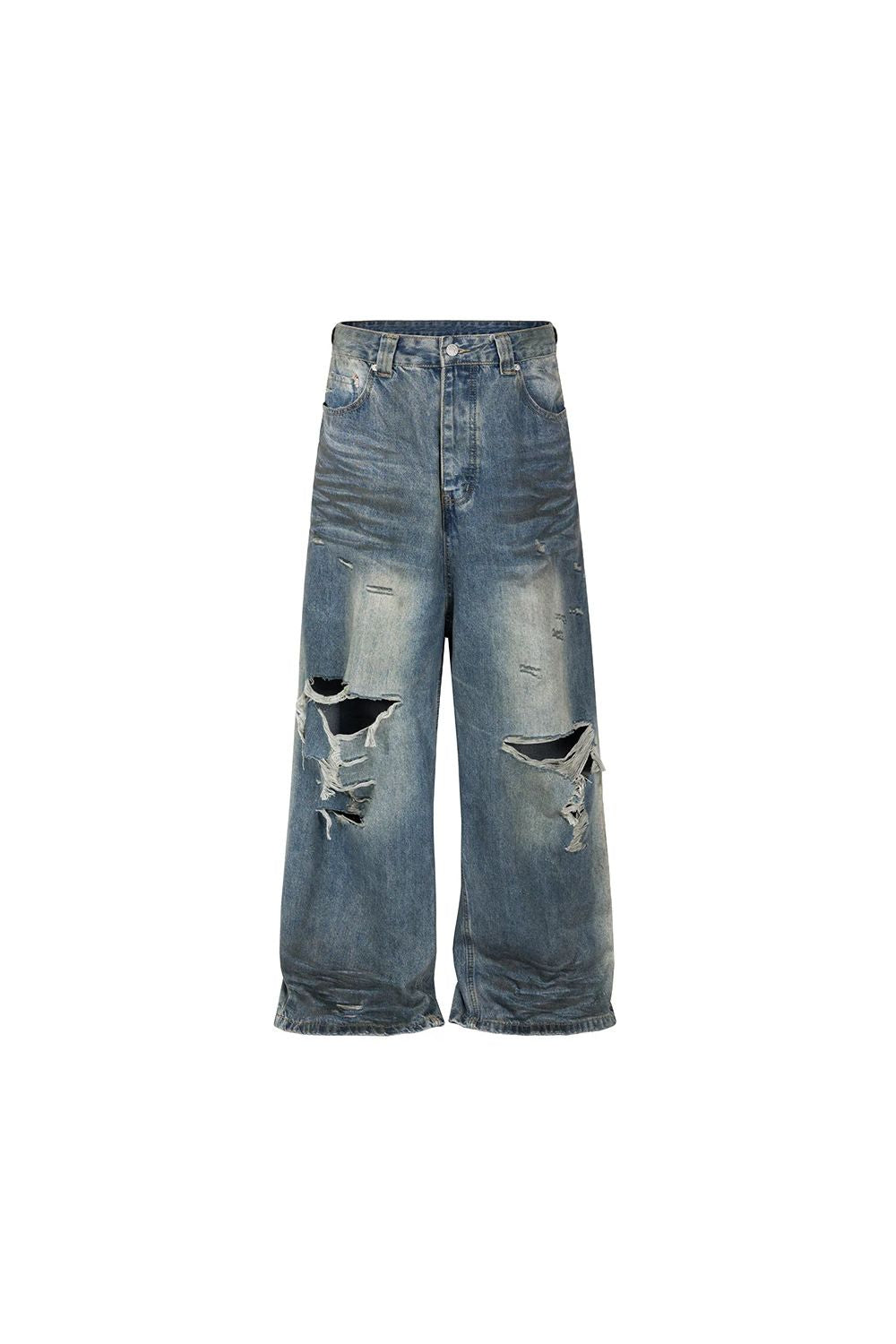 'Frayed' Ripped Baggy Jeans