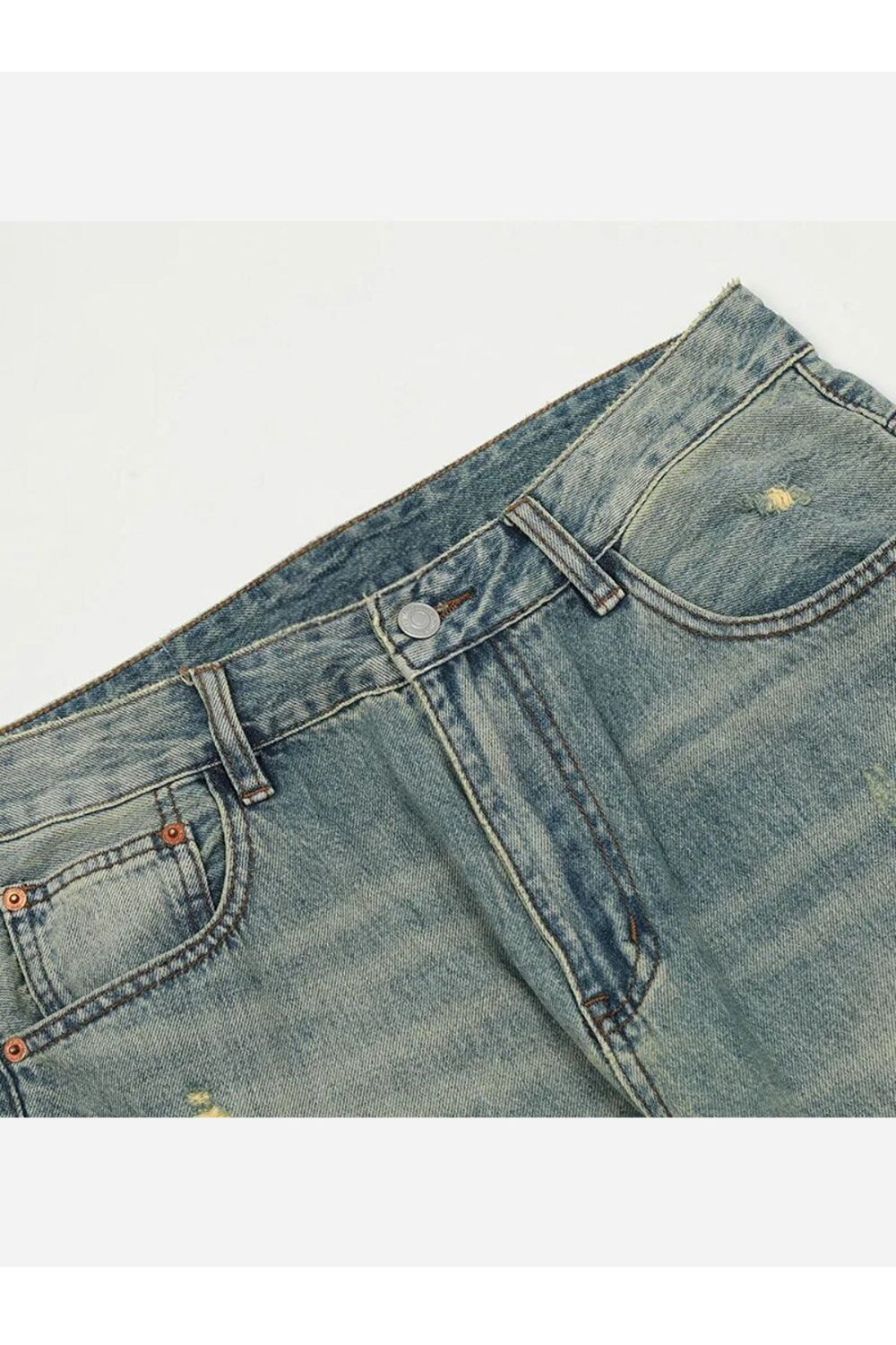 Jeans With Distressed Design