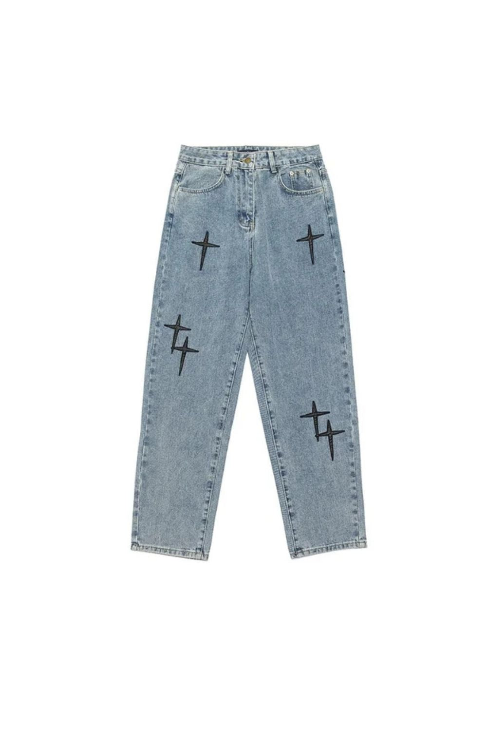 'Cross' washed jeans