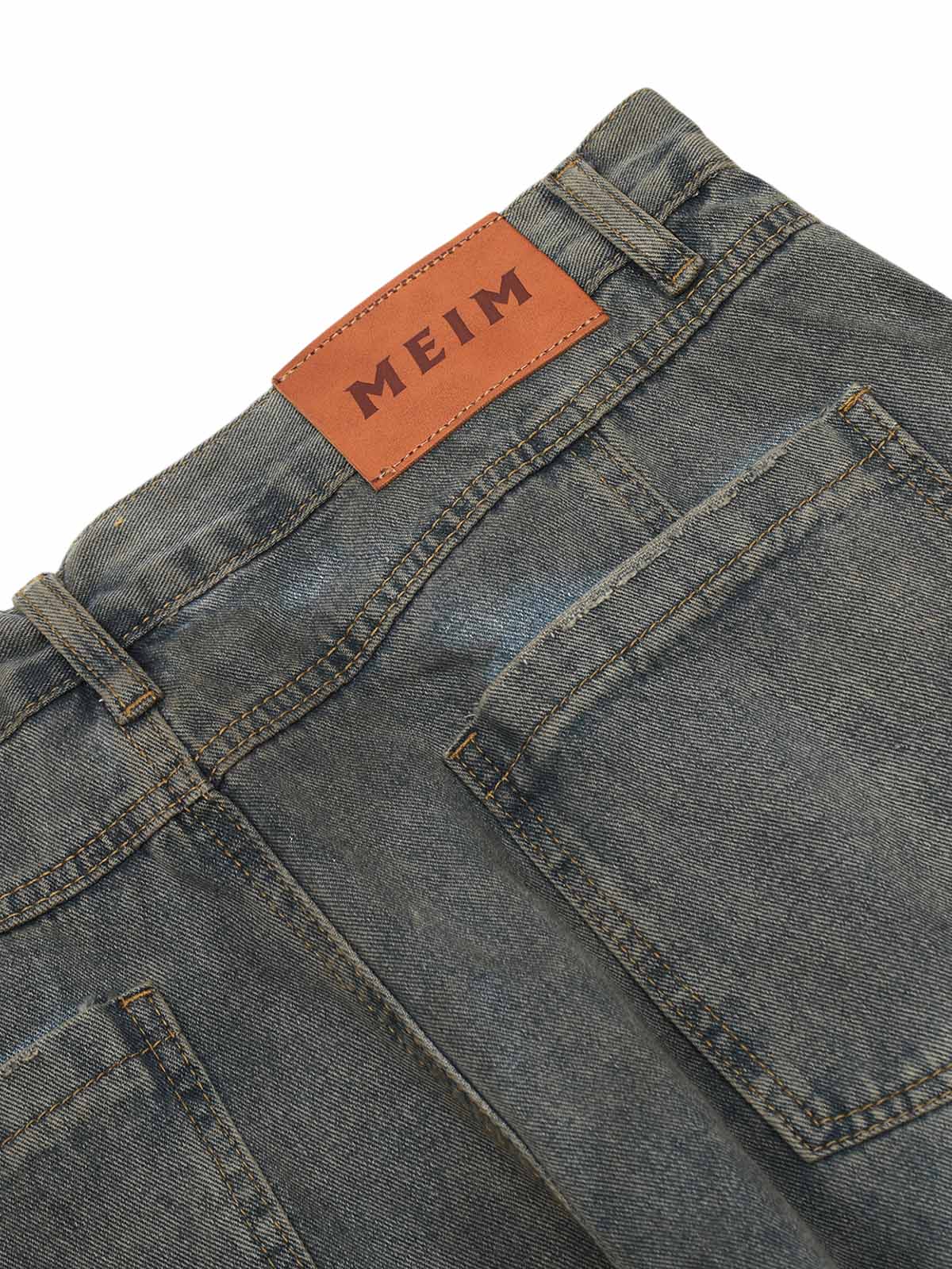 'District' High Street Distressed Jeans