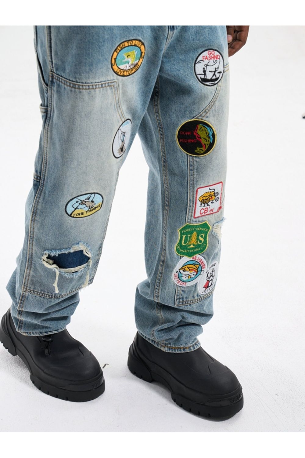 Jeans With Flare Design Patch