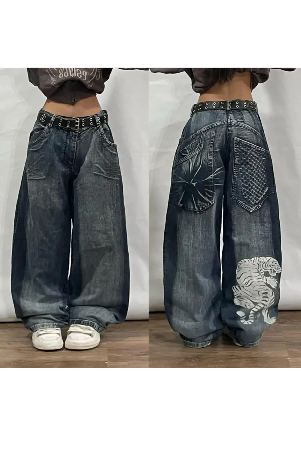 Mountain Tiger Graphic Baggy Jeans