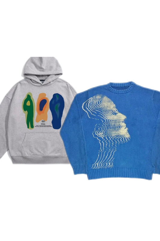 |BUNDLE| ‘Vibrations’ Knitted + ‘Radiation’ hoodie